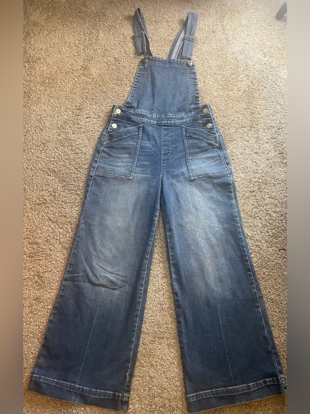 Evereve - Classic Wide-leg Denim Overalls - Size 25 - Picture 2 of 12